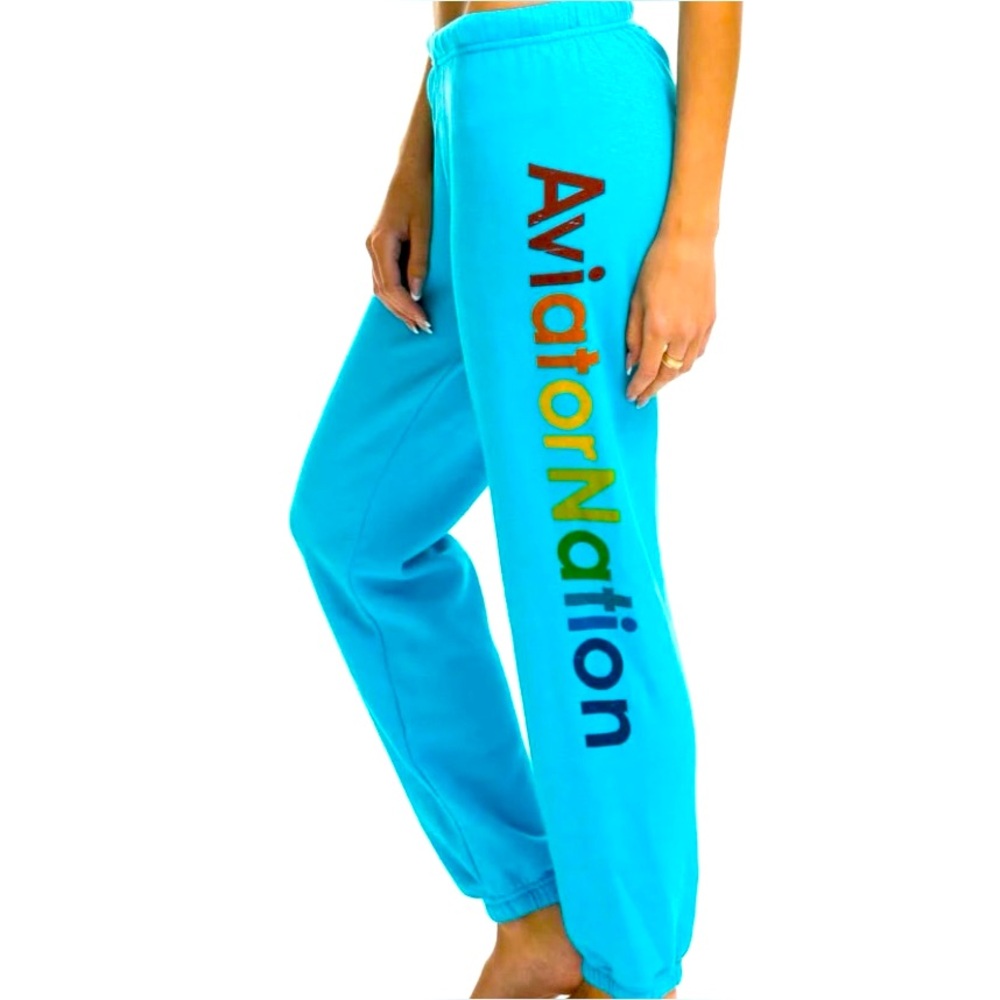 Aviator Nation Neon Blue Sweatpants